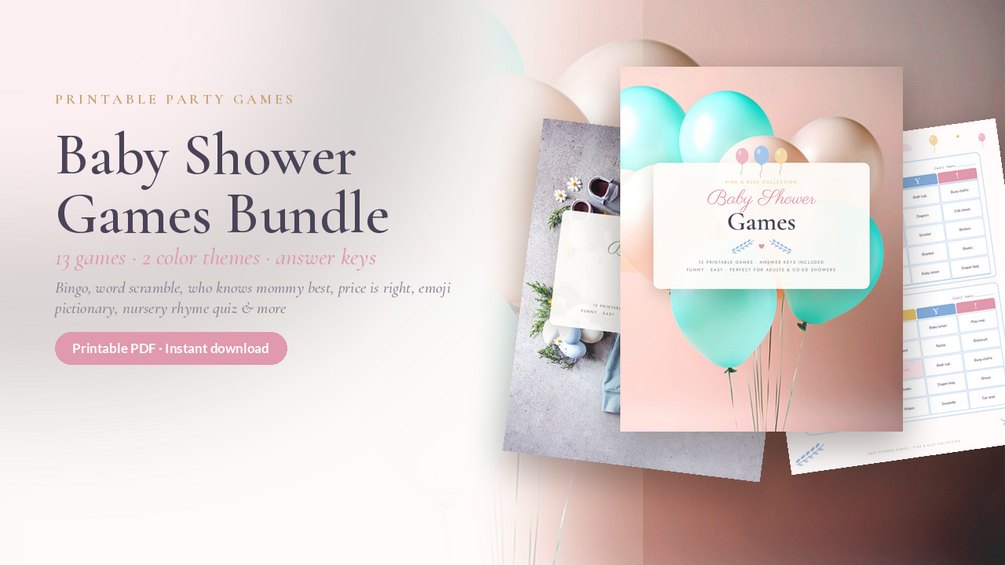 Baby Shower Games Bundle