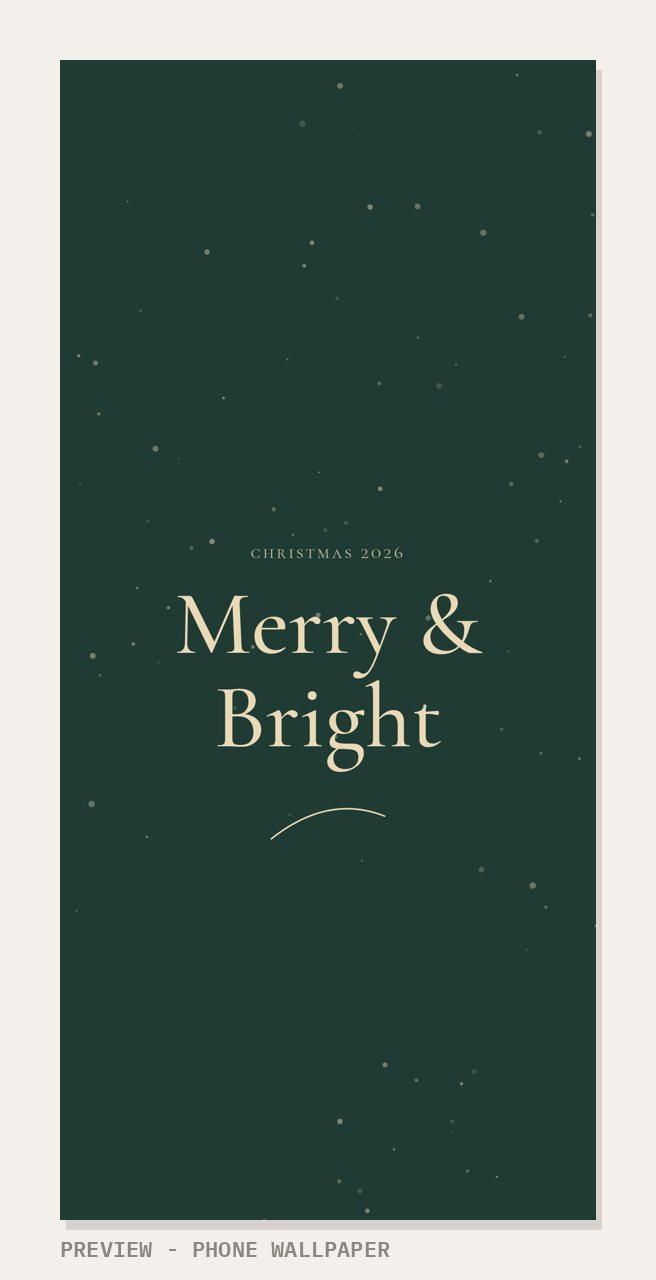 Christmas Planner & Wishlist Kit 2026: phone wallpaper page preview